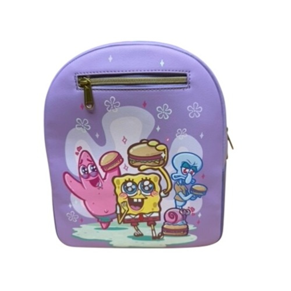 NWT! "Loungefly" Spongebob Squarepants Patrick Squidward Mini Backpack Purple